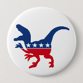 Anti-politiek patriottische T-Rex Ronde Button 4,0 Cm (Voorkant)