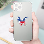 Anti-politiek patriottische T-Rex Sticker (Telefoon)