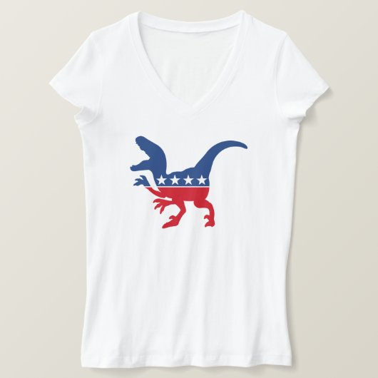Anti-politiek patriottische T-Rex T-shirt (Design voorkant)