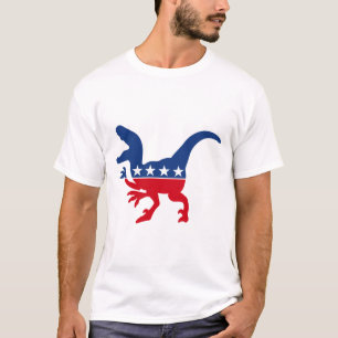 Anti-politiek patriottische T-Rex T-shirt