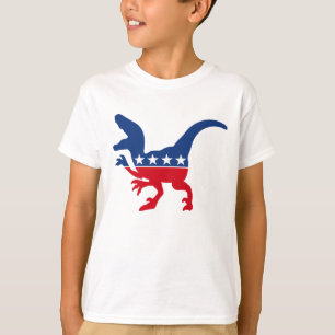 Anti-politiek patriottische T-Rex T-shirt