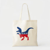 Anti-politiek patriottische T-Rex Tote Bag (Voorkant)