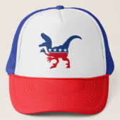 Anti-politiek patriottische T-Rex Trucker Pet (Voorkant)