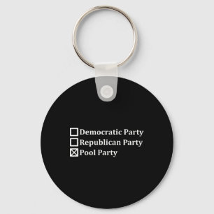 Anti-politieke Democratische Republikeinse Zwembad Sleutelhanger