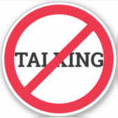 Anti praten sticker (Voorkant)