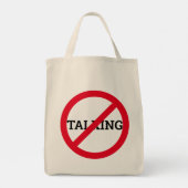 Anti praten tote bag (Achterkant)