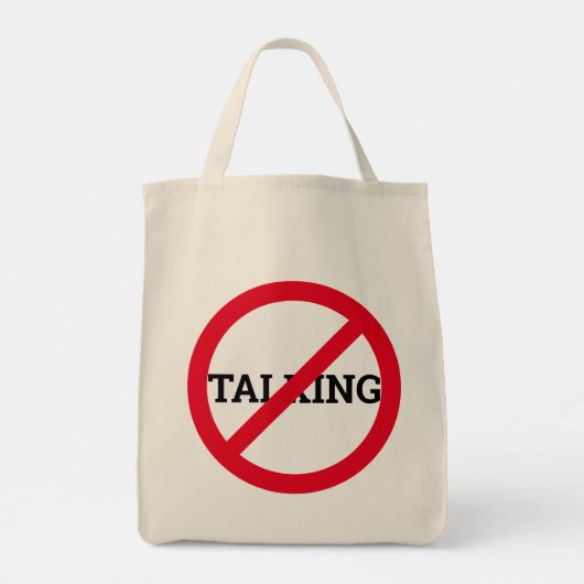 Anti praten tote bag (Achterkant)