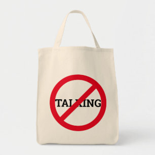 Anti praten tote bag