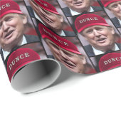 Anti-President Donald Trump Dunce Pet Funny Cadeaupapier (Rol Hoek)