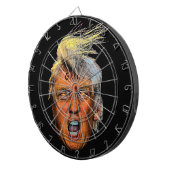 Anti-president Trump grote mond duivel Dartbord (Voorkant Rechts)