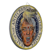 Anti-President Trump Seal of the Anti-Christus Dartbord (Voorkant Links)