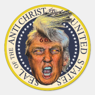 Anti President Trump Zegel van de Antichrist