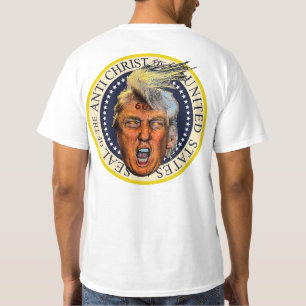 Anti President Trump Zegel van de Antichrist T-shirt