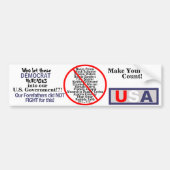 Anti-progressieve Democraten Bumpersticker (Voorkant)