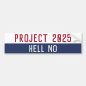Anti Project 2025 Pro Freedom Democratische Partij Bumpersticker (Voorkant)