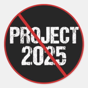 Anti Project 2025 Ronde Sticker