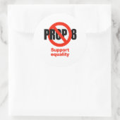 ANTI PROP 8 - Gelijkheid ondersteunen Ronde Sticker (Tas)