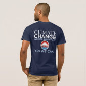 Anti-protestactie Obama Parody Climate Change T-Sh T-shirt (Achterkant volledig)