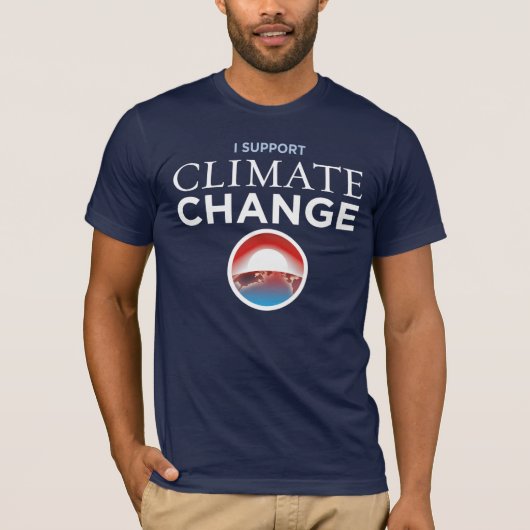 Anti-protestactie Obama Parody Climate Change T-Sh T-shirt (Voorkant)