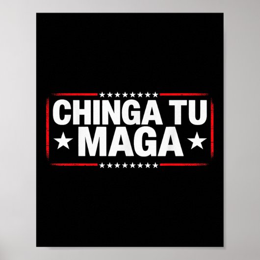 Anti-protestkleding Chinga Tu-verklaring Poster (Voorkant)