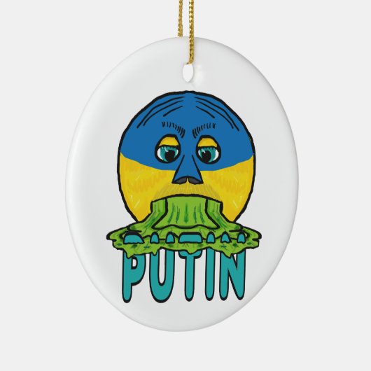 Anti Putin Pro Ukraine Keramisch Ornament (Rechts)