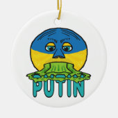 Anti Putin Pro Ukraine Keramisch Ornament (Voorkant)