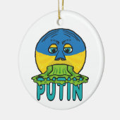 Anti Putin Pro Ukraine Keramisch Ornament (Links)
