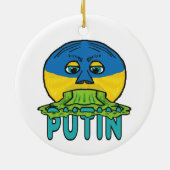 Anti Putin Pro Ukraine Keramisch Ornament (Achterkant)