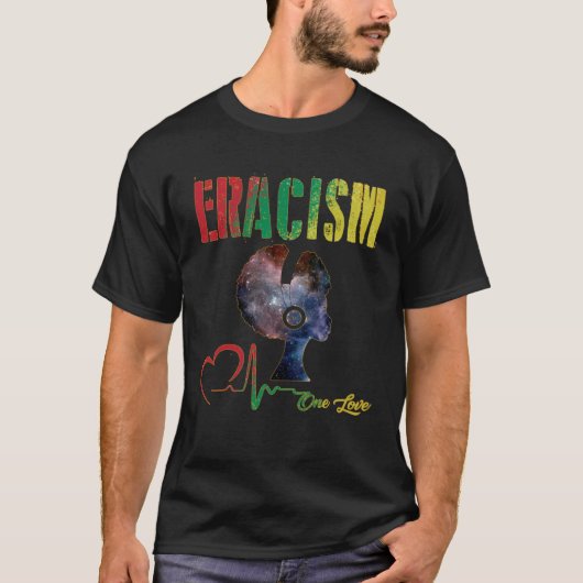 anti racism uprising Human Rights ERACISM T-shirt (Voorkant)