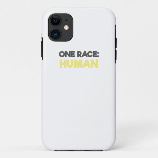 Anti-racisme 1 ras Human Case-Mate iPhone Case (Achterkant)
