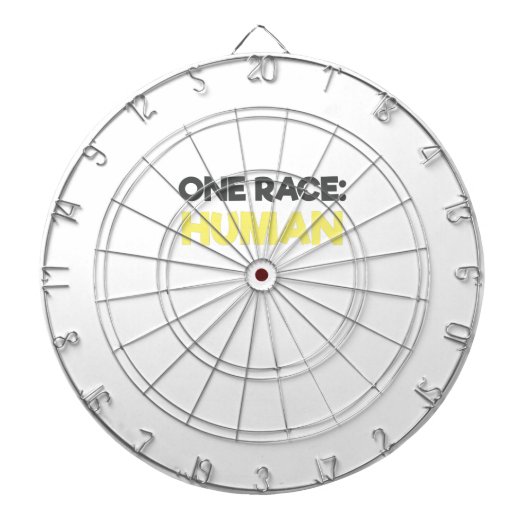 Anti-racisme 1 ras Human Dartbord (Voorkant)