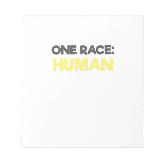 Anti-racisme 1 ras Human Notitieblok (Voorkant)