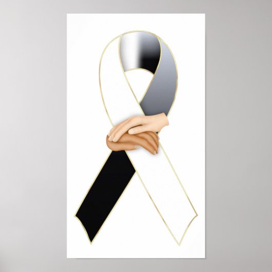 Anti-Racisme Awareness Ribbon Print (Voorkant)