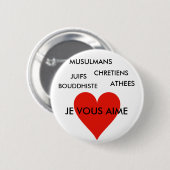 ANTI-RACISME-badge Ronde Button 5,7 Cm (Voorkant /achterkant)
