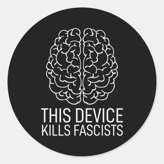 Anti-racisme FCK Nazi's Dit apparaat is fascisten Ronde Sticker (Voorkant)