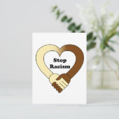 Anti-racisme handdruk logo briefkaart (Staand voorkant)