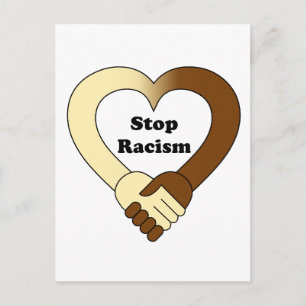 Anti-racisme handdruk logo briefkaart