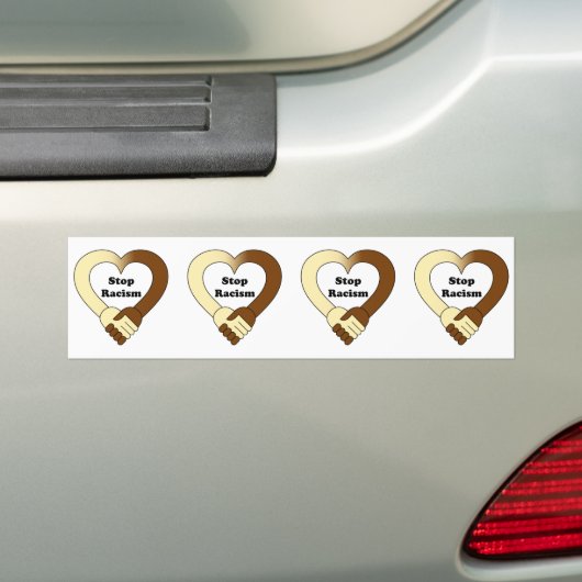 Anti-racisme handdruk logo bumpersticker (Op auto)