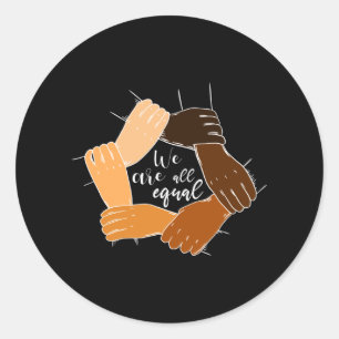 Anti racisme Hands Equality Ronde Sticker