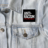Anti-racisme is het absolute minimum Rechthoekige  Vierkante Button 5,1 Cm (In situ)