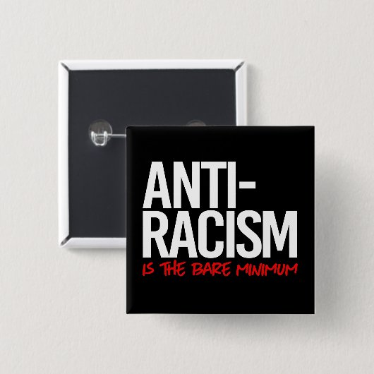 Anti-racisme is het absolute minimum Rechthoekige  Vierkante Button 5,1 Cm (Voorkant /achterkant)