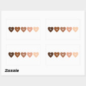 Anti-racisme menselijk hart rechthoekige sticker (Vel)