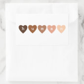 Anti-racisme menselijk hart rechthoekige sticker (Tas)