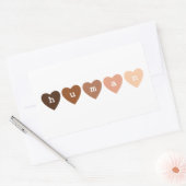 Anti-racisme menselijk hart rechthoekige sticker (Envelop)