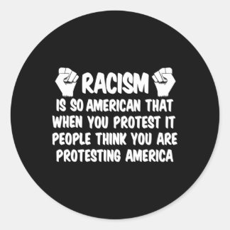Anti Racisme Mensenrechten Zwart Rechtvaardigheid Ronde Sticker