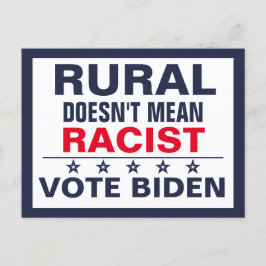 Anti-racisme op het platteland Pro-Biden Harris St Briefkaart