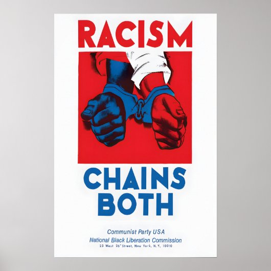 Anti-Racisme Poster Racisme Keten Beide - Communis (Voorkant)