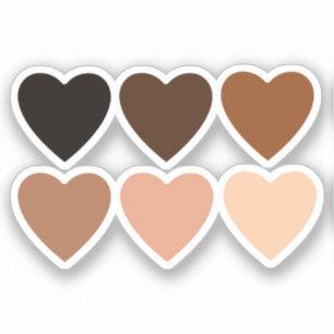 Anti-racisme skintone harten sticker