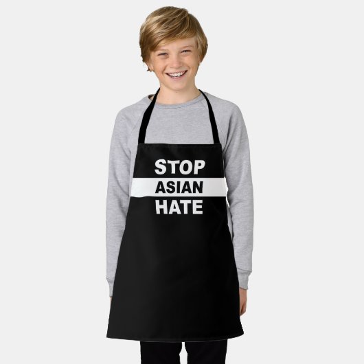 Anti-racisme Slogan Black tegen Aziatische haat st Schort (Gedragen)