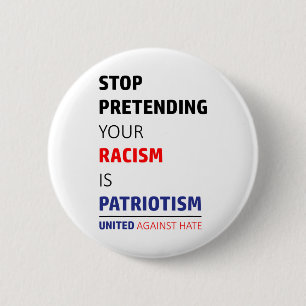 Anti-racisme Trump verzet zich tegen haat Ronde Button 5,7 Cm
